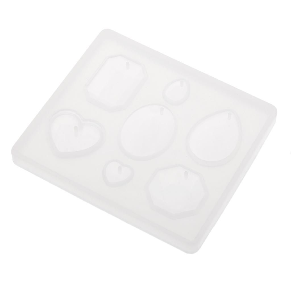 Gem Shapes Diamond Silicone Pendant Mold DIY Jewelry Resin Craft Mold