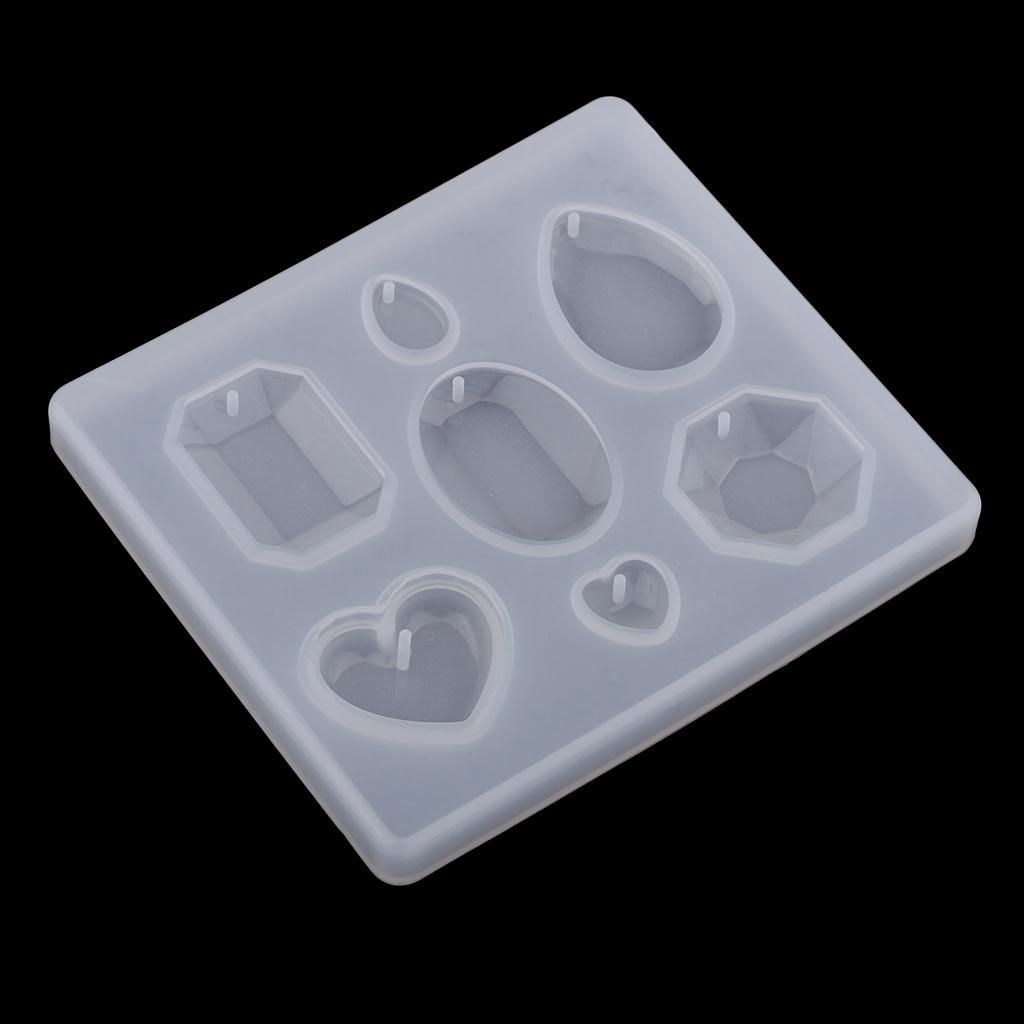 Gem Shapes Diamond Silicone Pendant Mold DIY Jewelry Resin Craft Mold