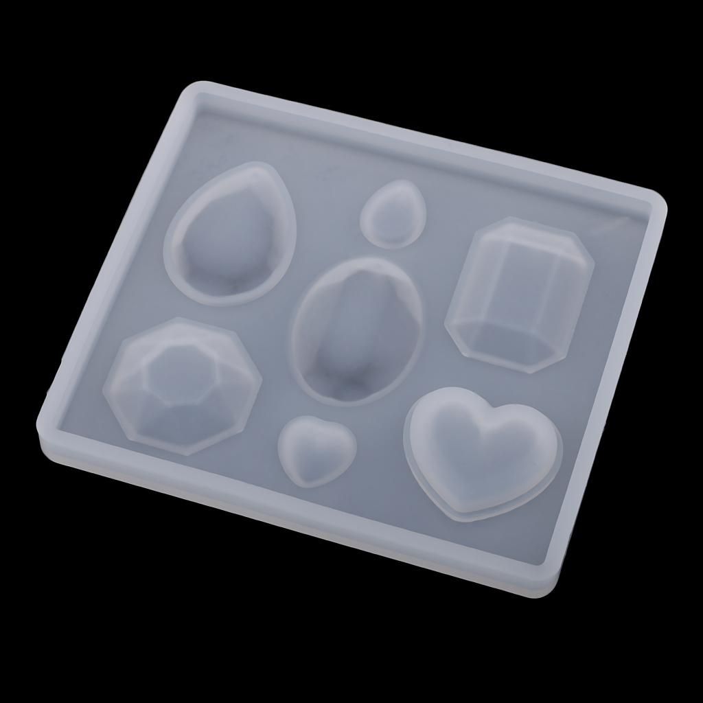 Gem Shapes Diamond Silicone Pendant Mold DIY Jewelry Resin Craft Mold