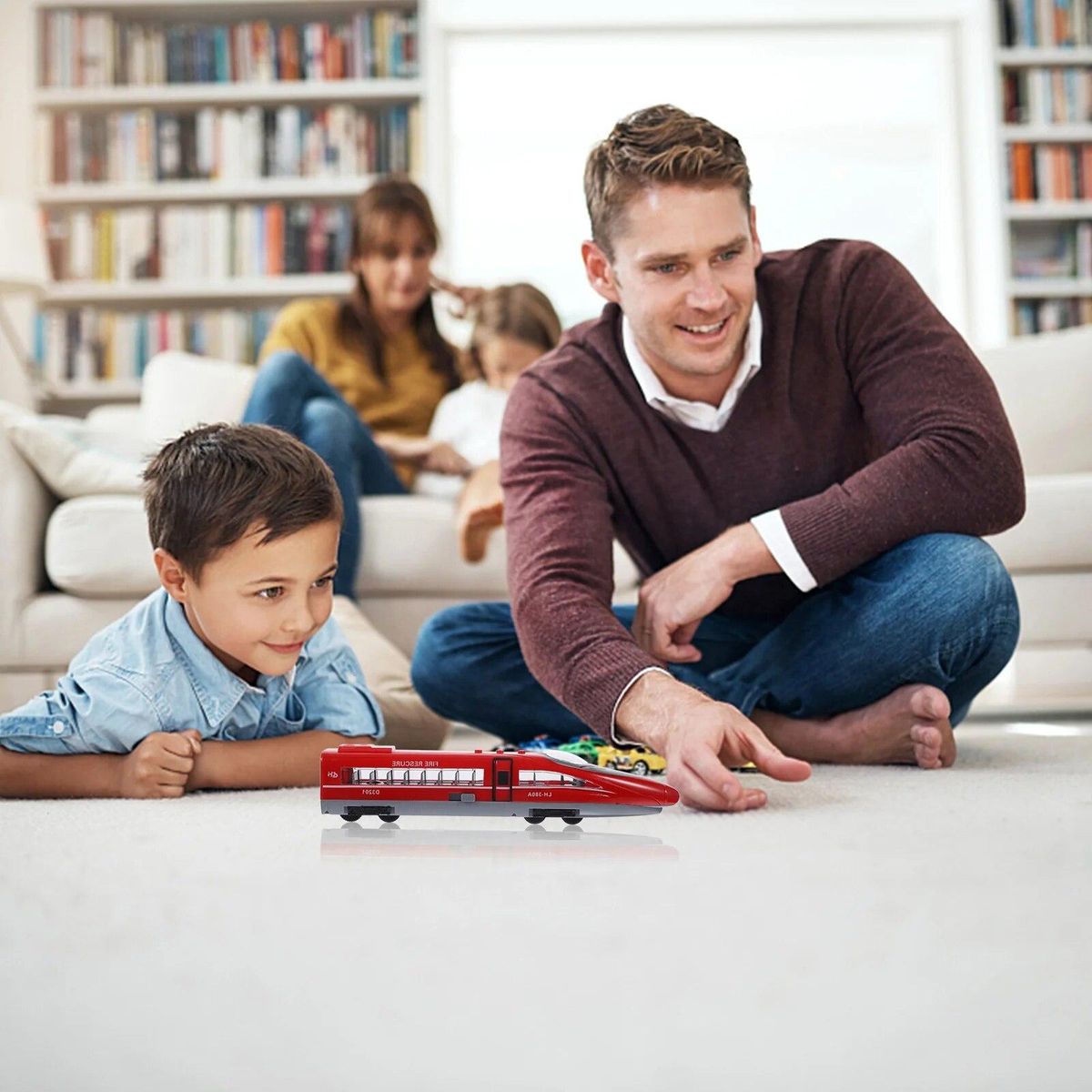 High Speed Rail Model Toy Kids Pull Back High-Speed Railway Plastic Models Child Car