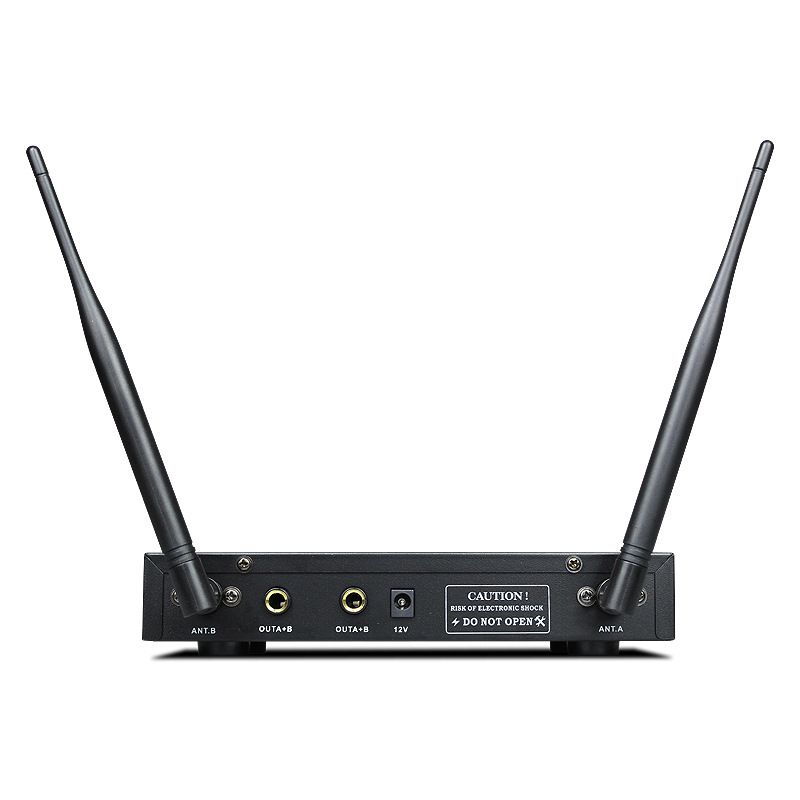 UHF Dual Wireless Microphone Karaoke Dynamic Handheld Party Family Speech Wireless Microphone