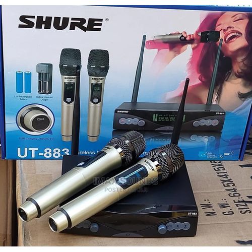 UT-883 Professional Wireless Microphone System Dual UHF Mic