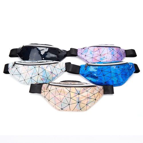 Men's And Women's Waist Bag Waterproof Laser Bag (silver)