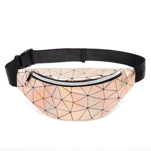 Men's And Women's Waist Bag Waterproof Laser Bag (silver)