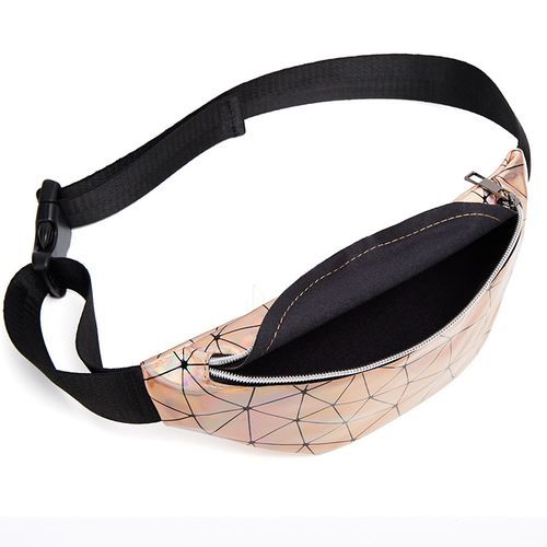 Men's And Women's Waist Bag Waterproof Laser Bag (silver)