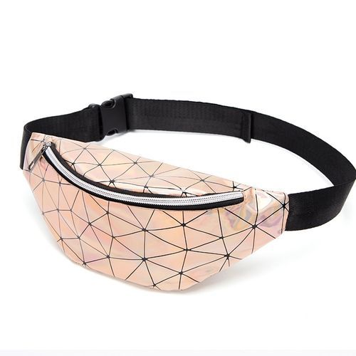 Men's And Women's Waist Bag Waterproof Laser Bag (silver)