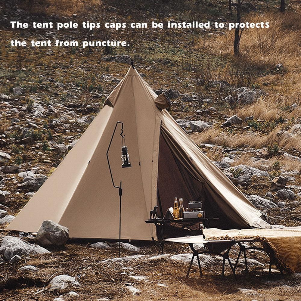 Tent Pole Tips Caps Canopy Rod Tops Cap Aluminum Alloy Band Thimble Camping Accessories Tent Stake Thimble