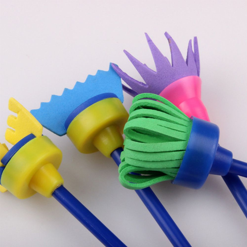30PCS Children Paintbrushes Washable Paint Brushes Sponge