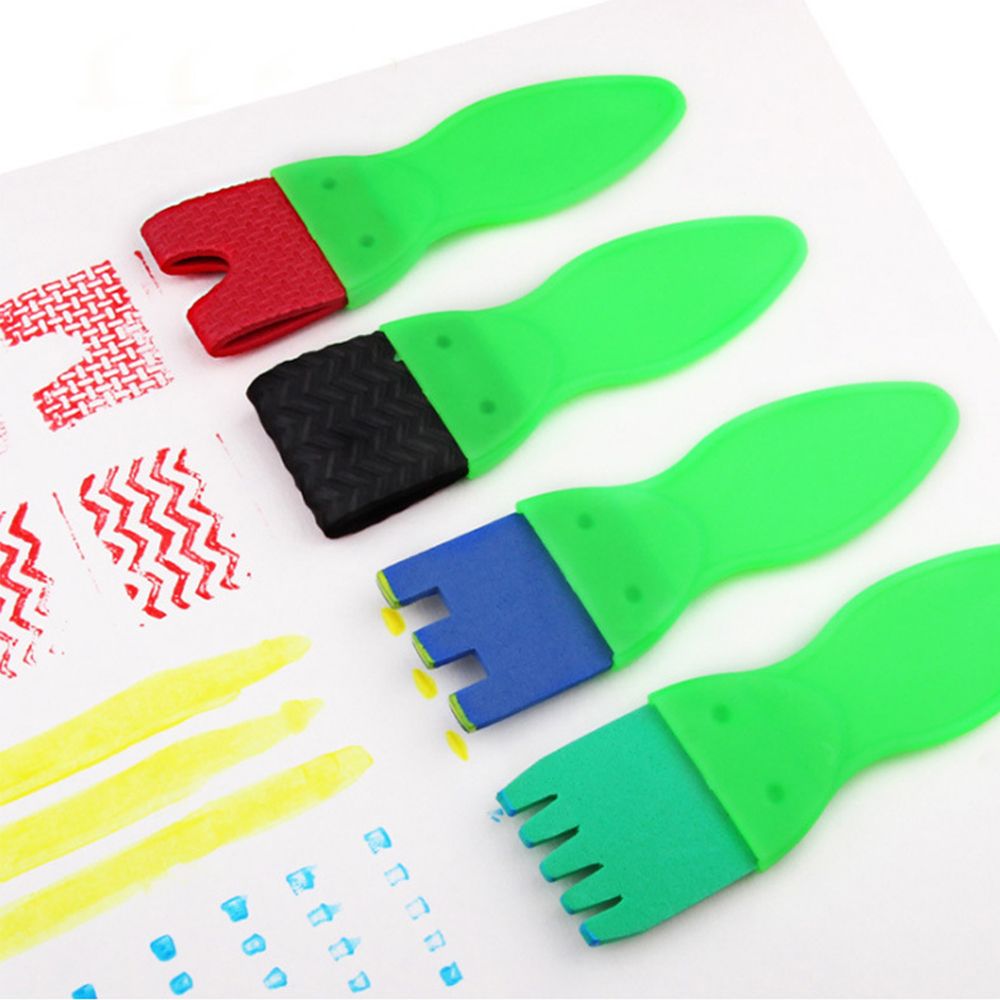 30PCS Children Paintbrushes Washable Paint Brushes Sponge
