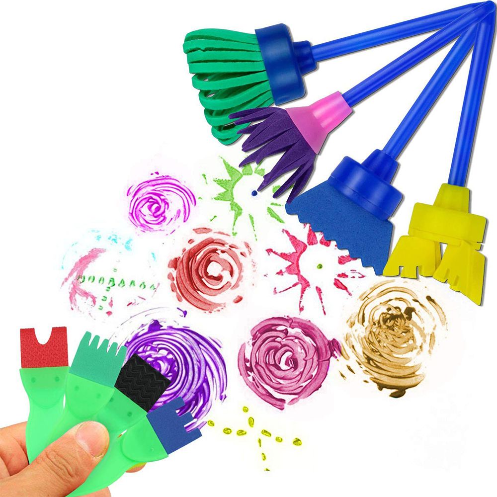 30PCS Children Paintbrushes Washable Paint Brushes Sponge