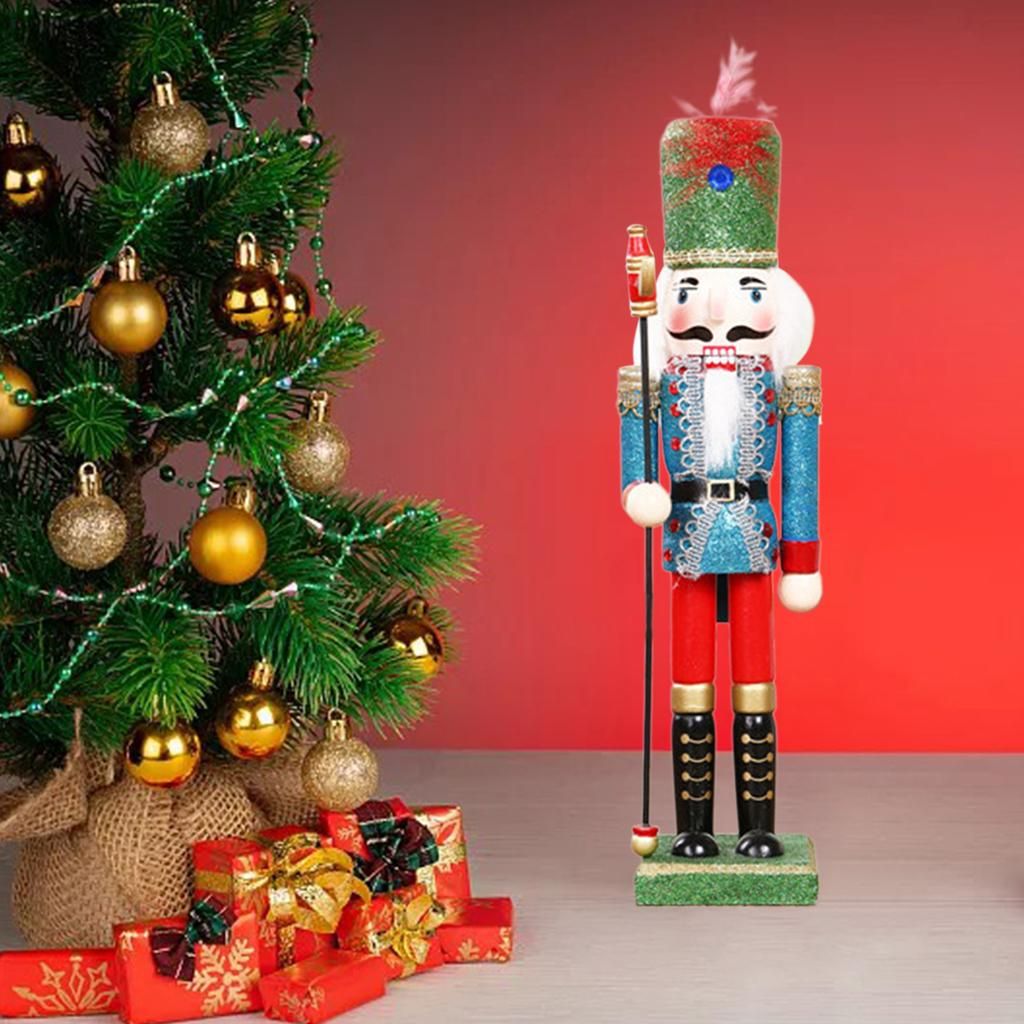 2Pcs Traditional Wooden Soldier Swordsman Nutcracker  Bedroom