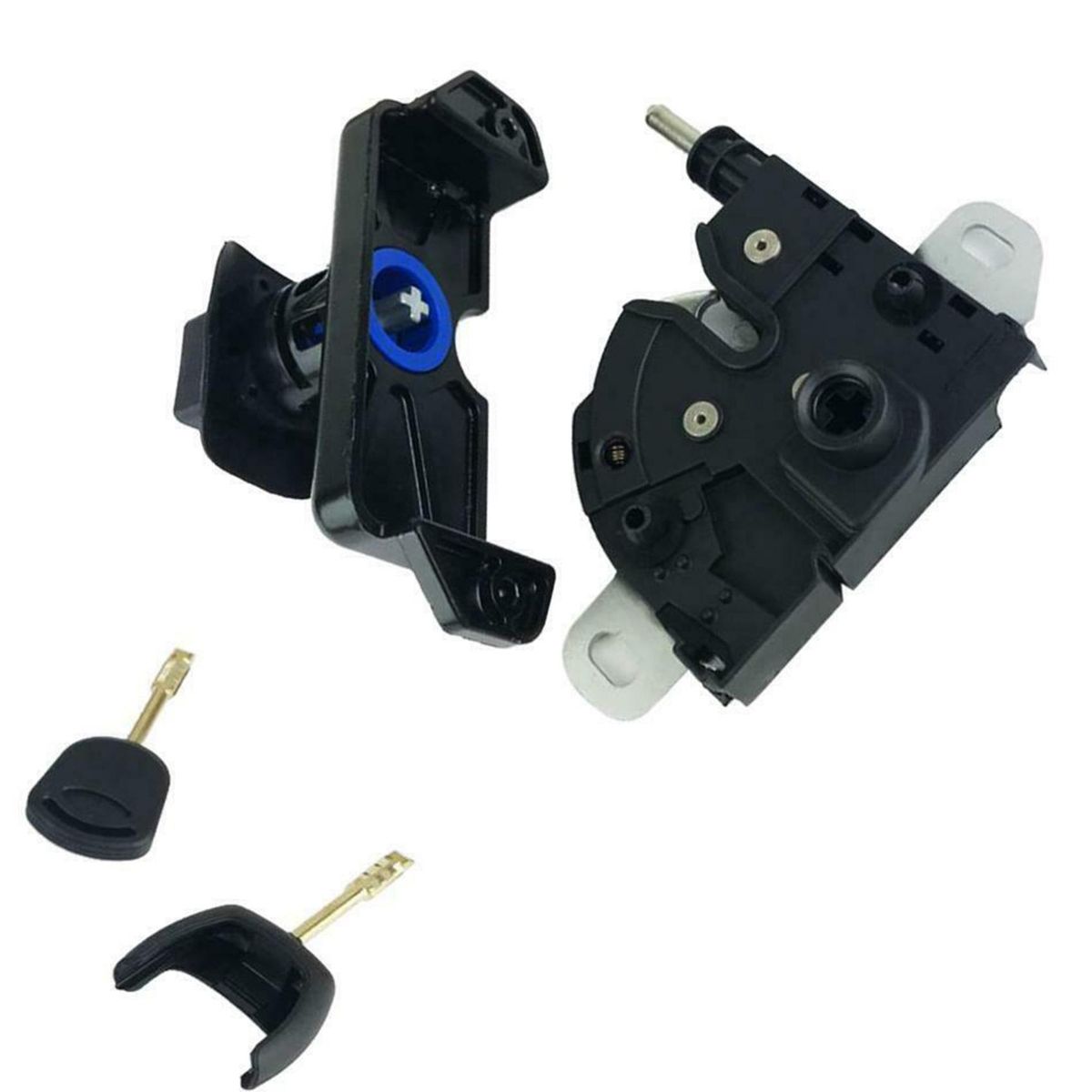 Black Bonnet Hood Catch Latch for 2 Keys for Ford Transit