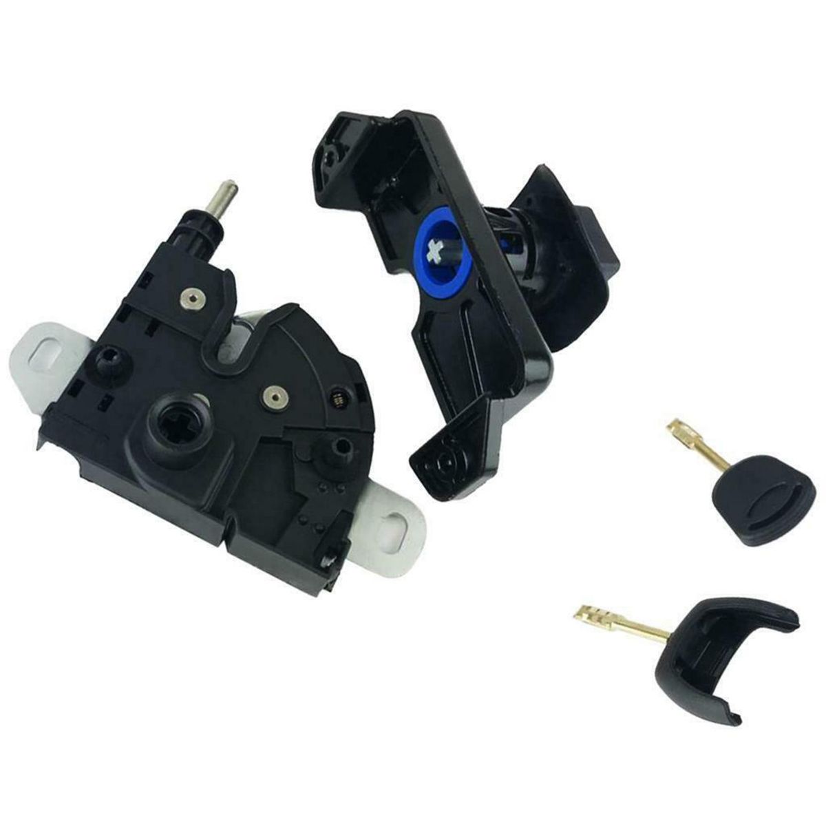Black Bonnet Hood Catch Latch for 2 Keys for Ford Transit