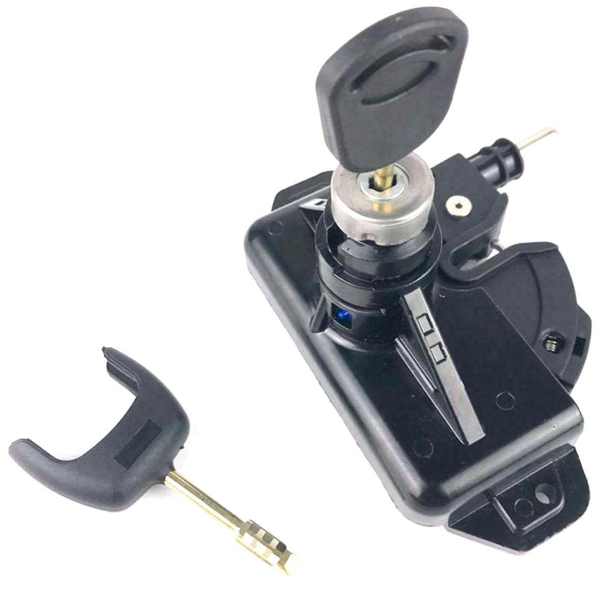 Black Bonnet Hood Catch Latch for 2 Keys for Ford Transit