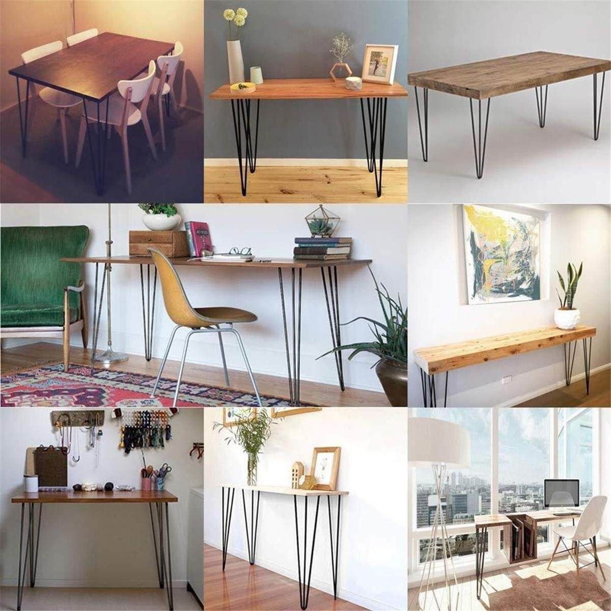 8/12/16/28 Inch Hairpin Metal Furniture Table Legs DIY Furniture Coffee Table Chair Leg 4Pcs 12 Inches