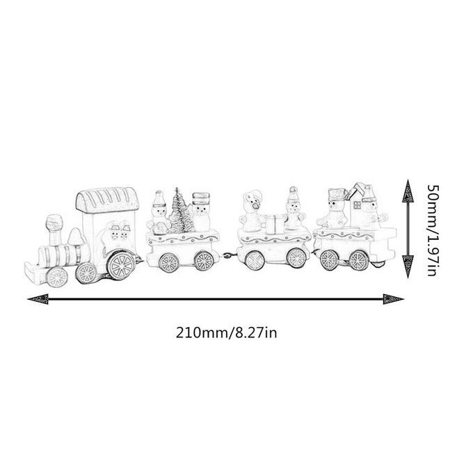 Hristmas De Orations Wooden Train Toys Multi- Olor Optional  Hildren's Toys Exquisite Holiday Gifts-white