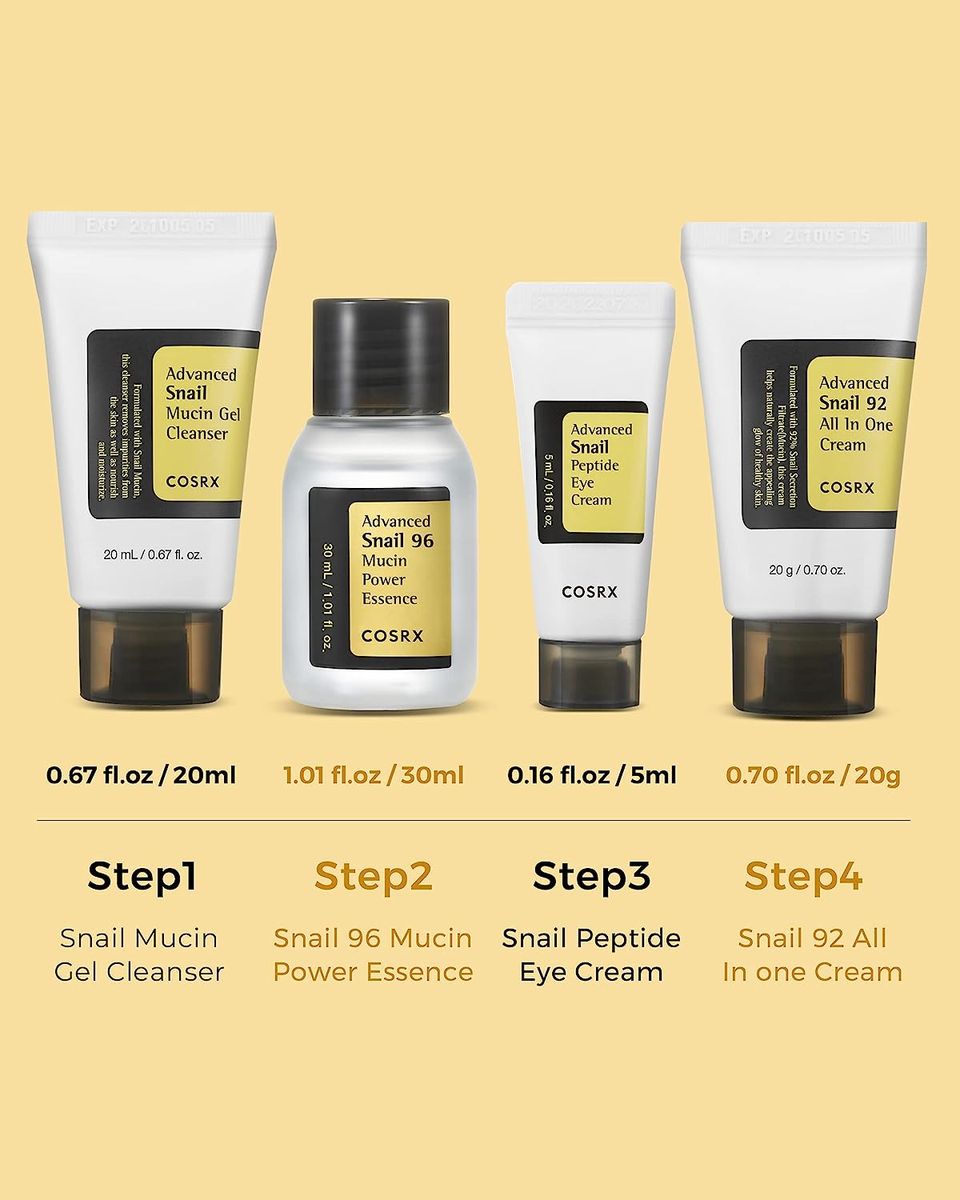 All About Snail Kit For Dry Skin & Dark Spots - TSA Approved Travel Size, Gift Set