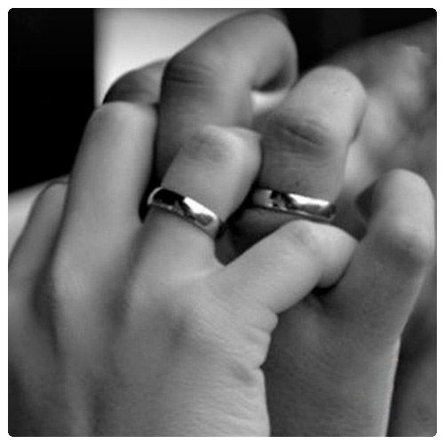 2pc. Couple's 6mm Width Silver Stainless Steel Wedding Ring