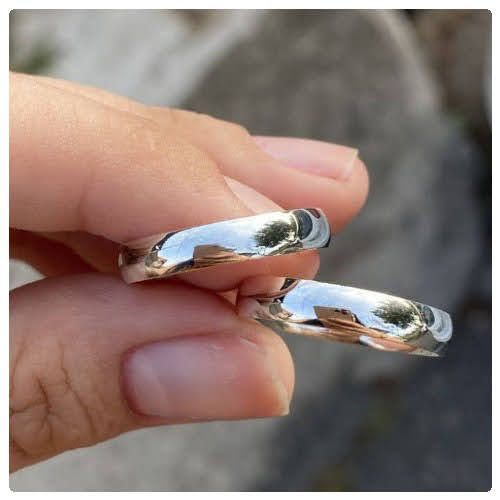 2pc. Couple's 6mm Width Silver Stainless Steel Wedding Ring