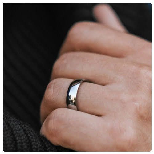 2pc. Couple's 6mm Width Silver Stainless Steel Wedding Ring