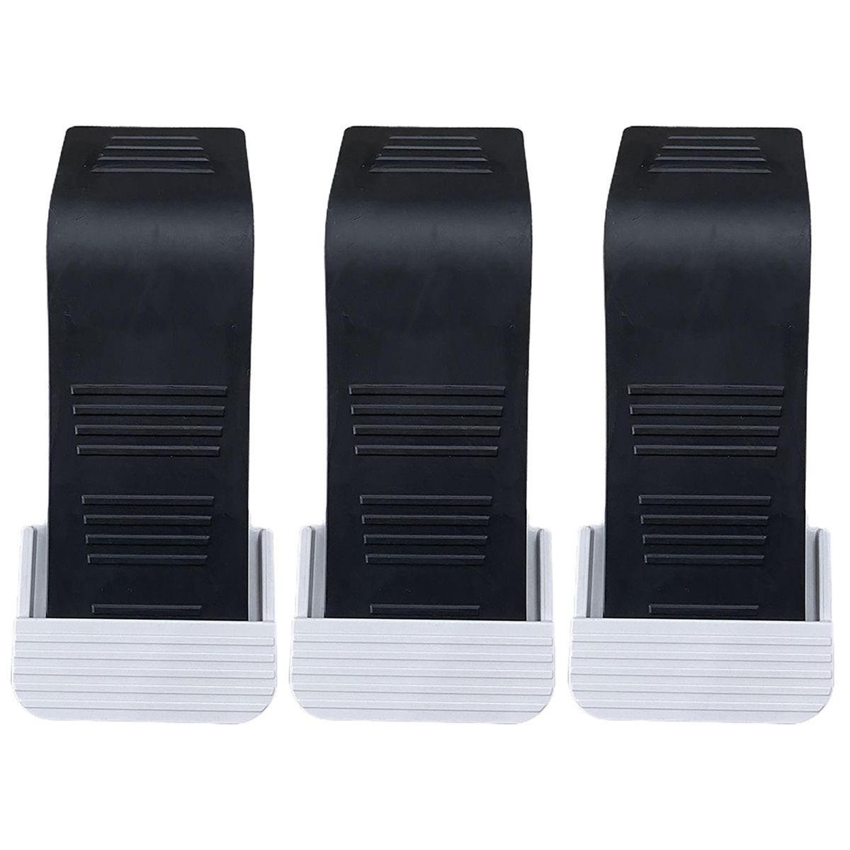 1 Set Door Security Wedge Door Security Wedge Holder Floor Protector Set Black