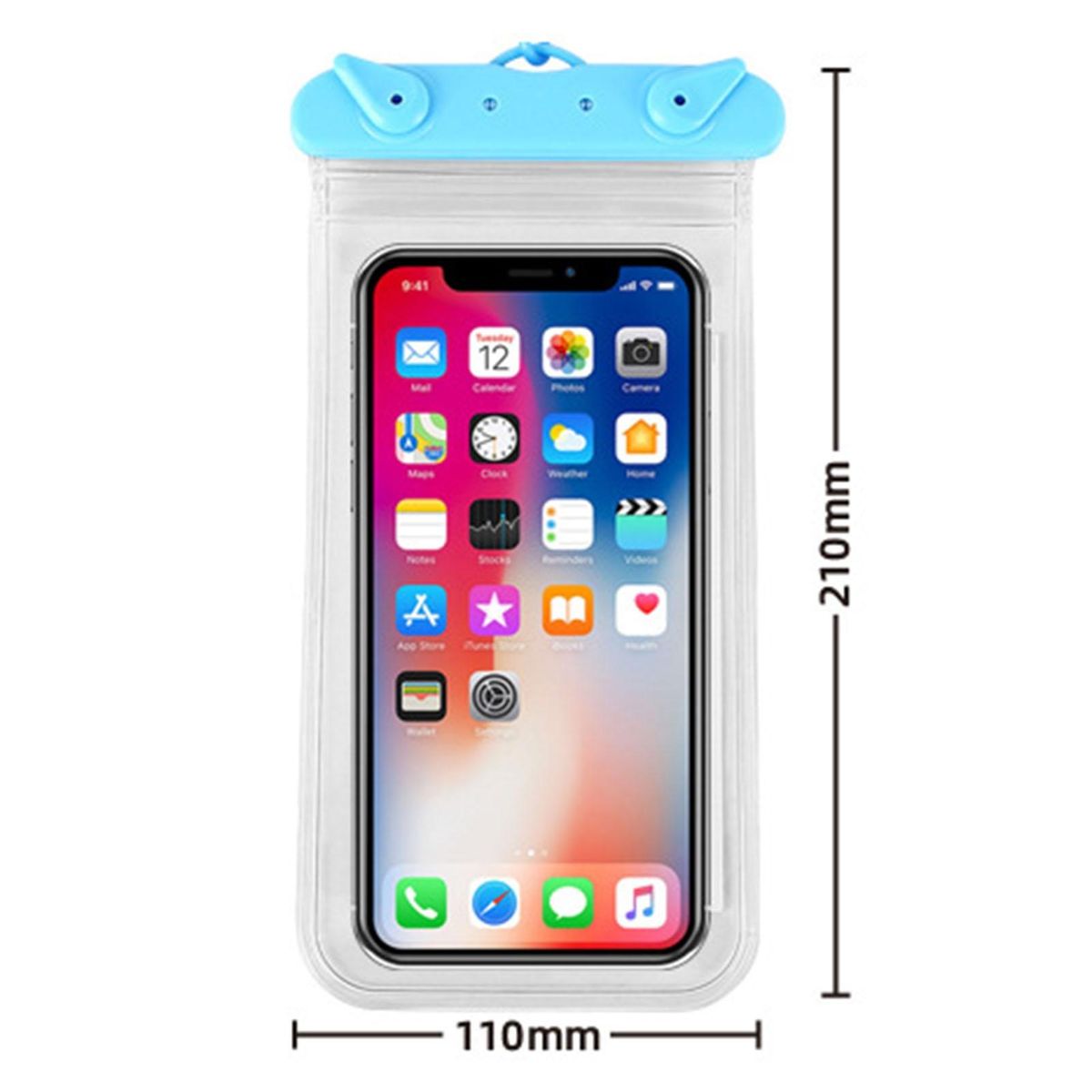 1 Set Mobile Phone Bag Beach Camping Waterproof Phone Bag Blue