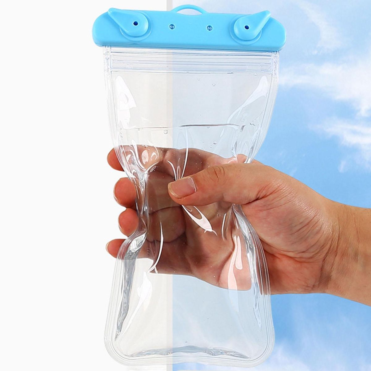 1 Set Mobile Phone Bag Beach Camping Waterproof Phone Bag Blue