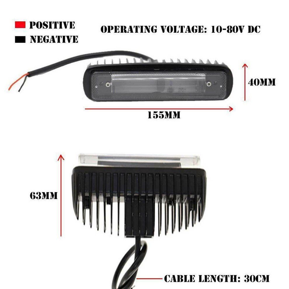 10-30V IP67 30W LED Forklift Truck RED Line Warning Lamp Ty Working Light Marine LED Light LED Boat Lights Outdoor Lighting
