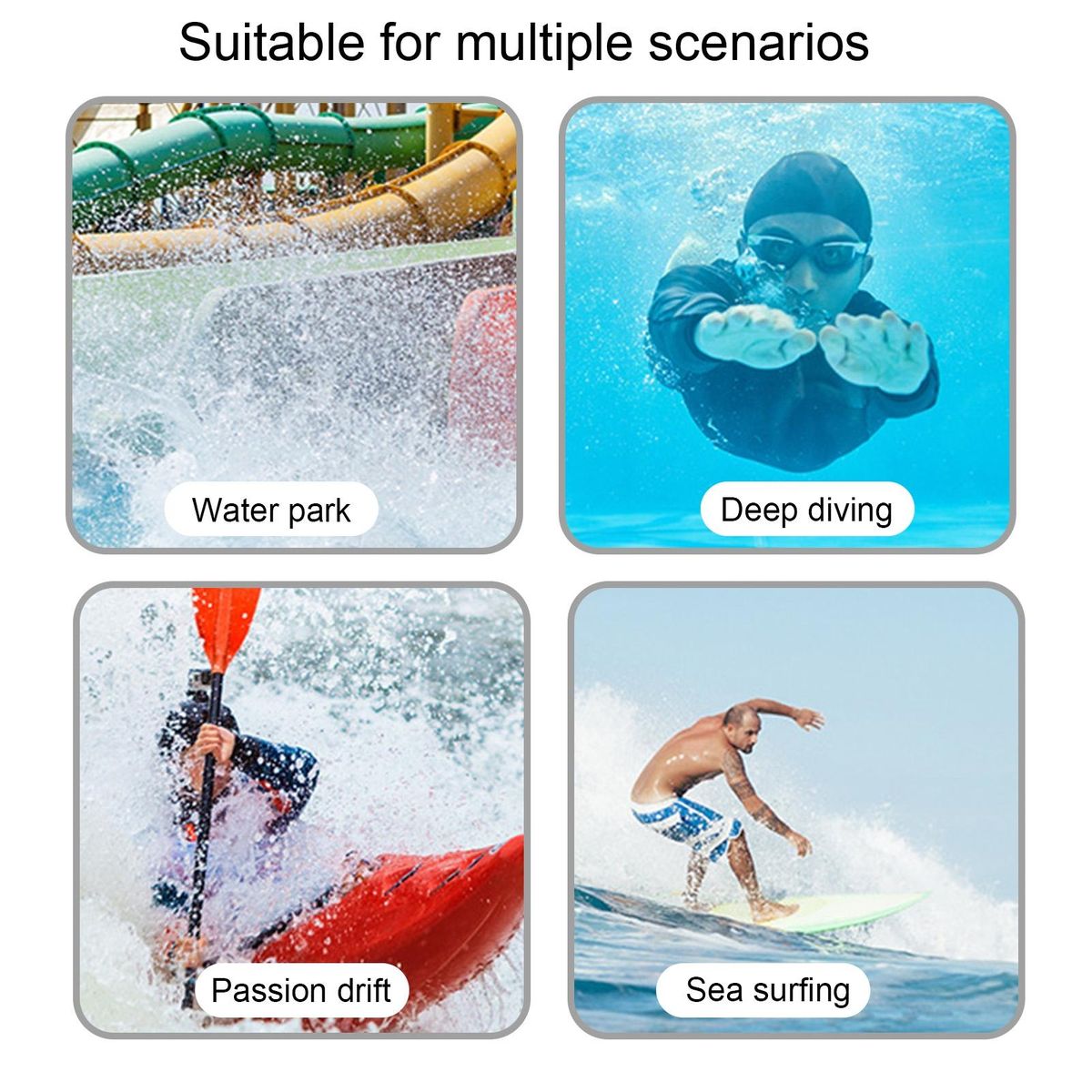 Waterproof Phone Pouch IPX8 Waterproof Clear Phone Dry Bag Protector Sky Blue