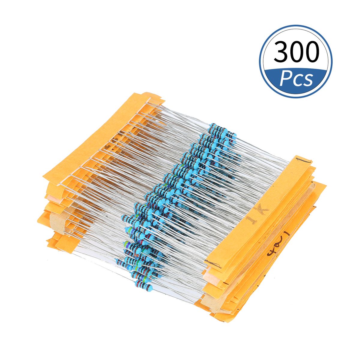 300PCS 1/4W Chromatic Ring Resistor Metal Film Resistor