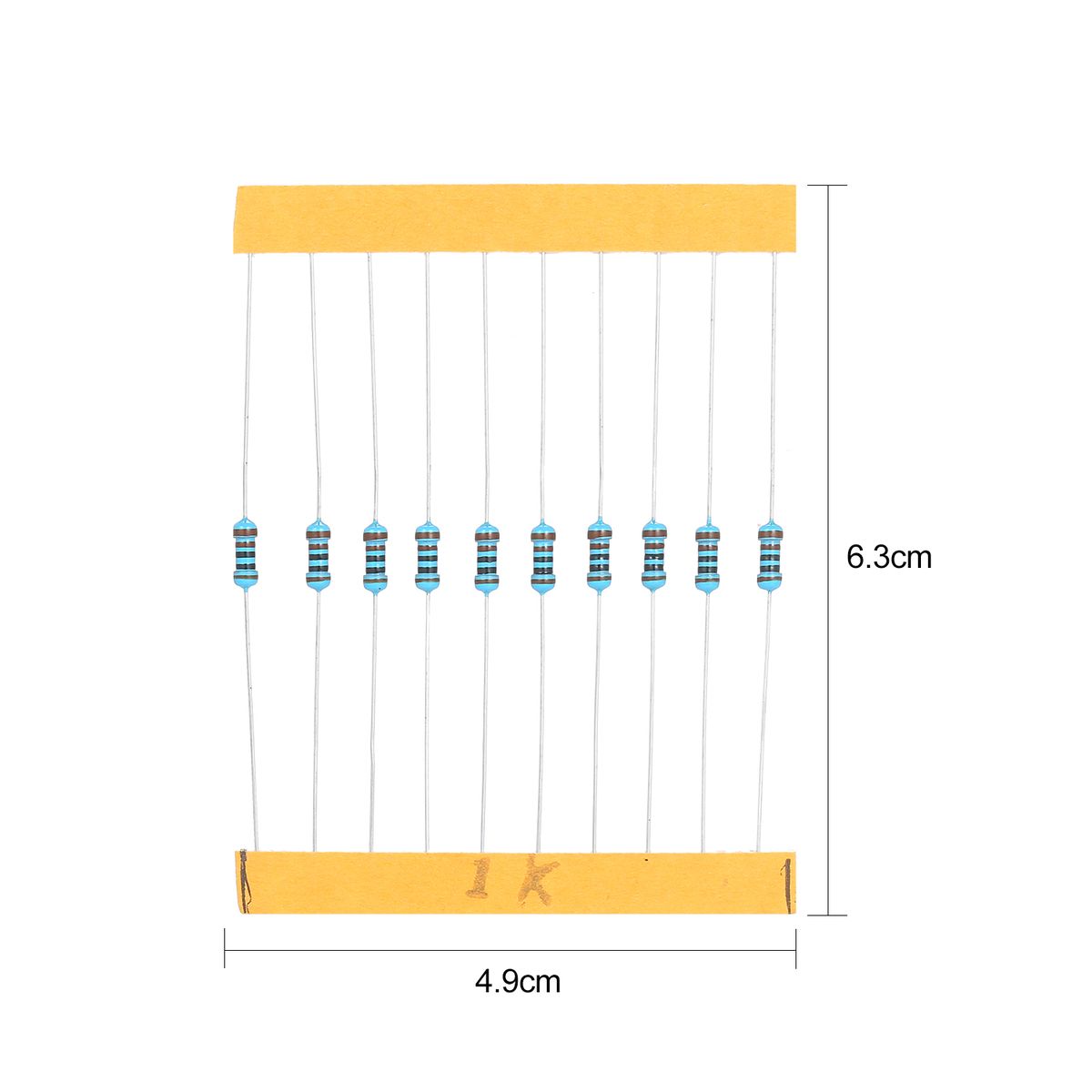 300PCS 1/4W Chromatic Ring Resistor Metal Film Resistor