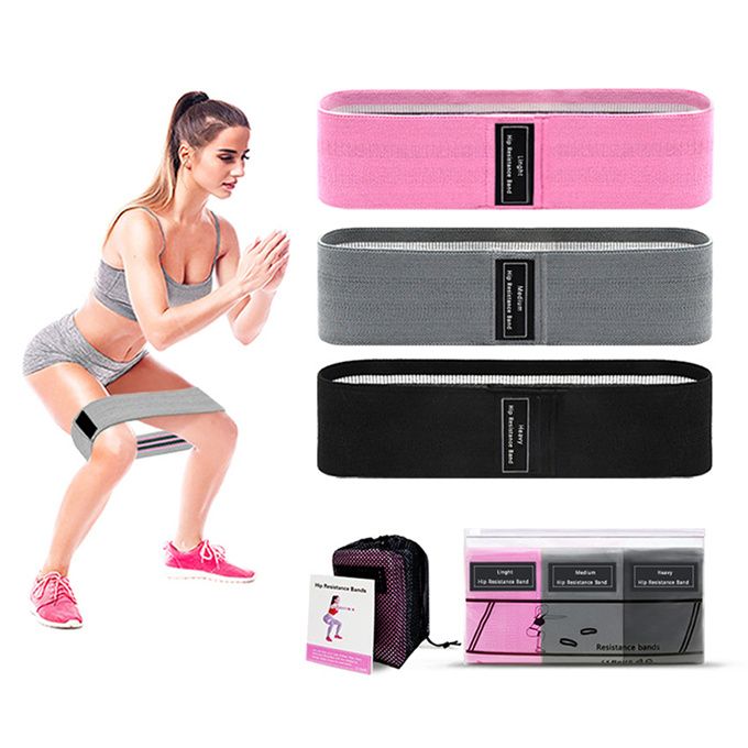 3-Piece Set Sports Exercise Resistance Loop Yoga Bands Set