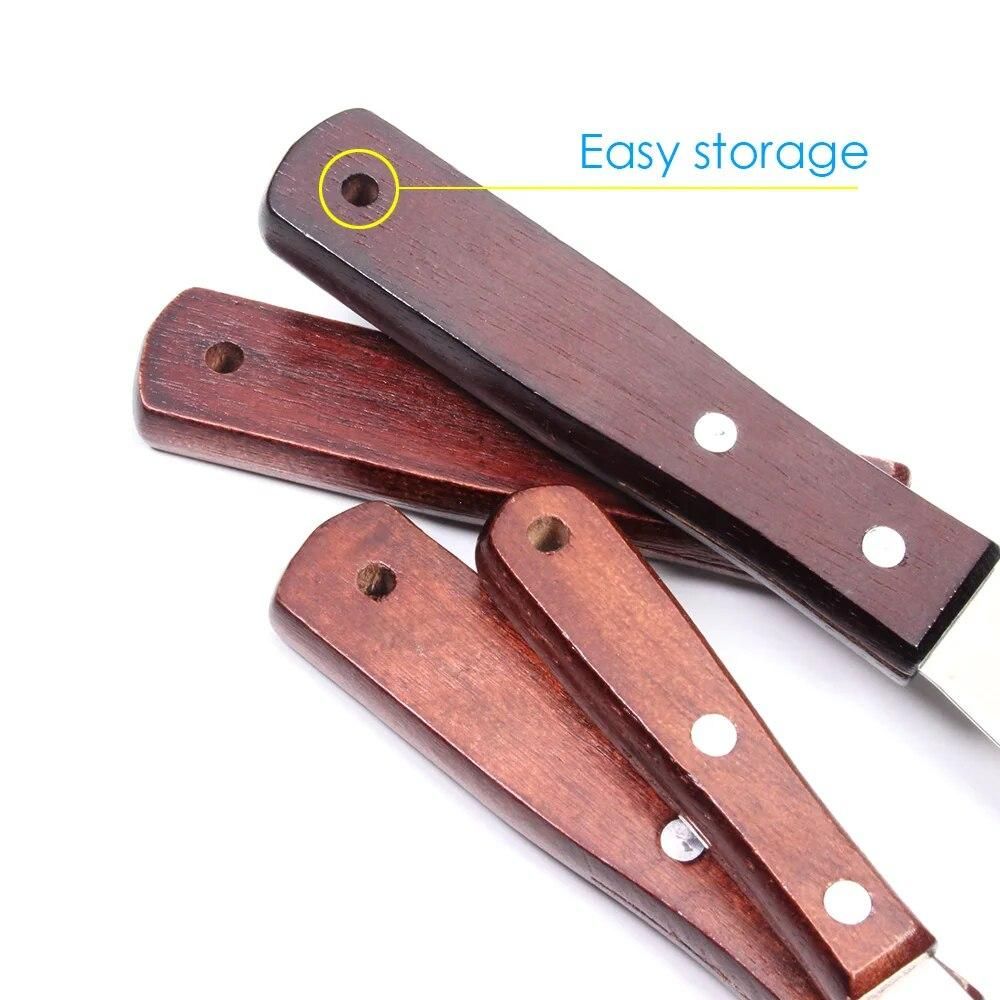 4-Pcs Stainless Steel Cake Spatula with Wooden Handle - Multipurpose Use for Home, Kitchen, Bakery, cooking