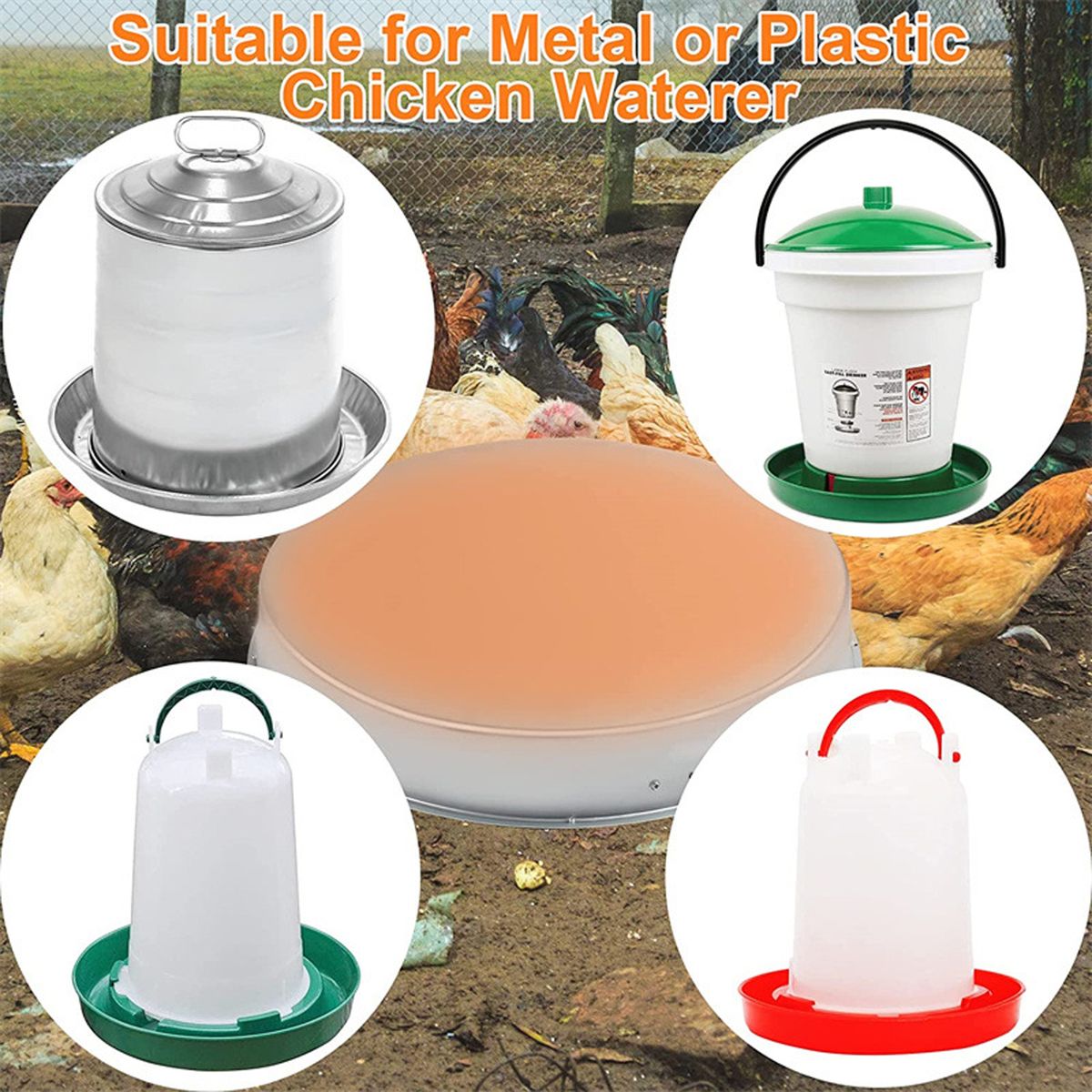 Chicken Water Heater Base 15 Watt Winter De-Icer Chicken