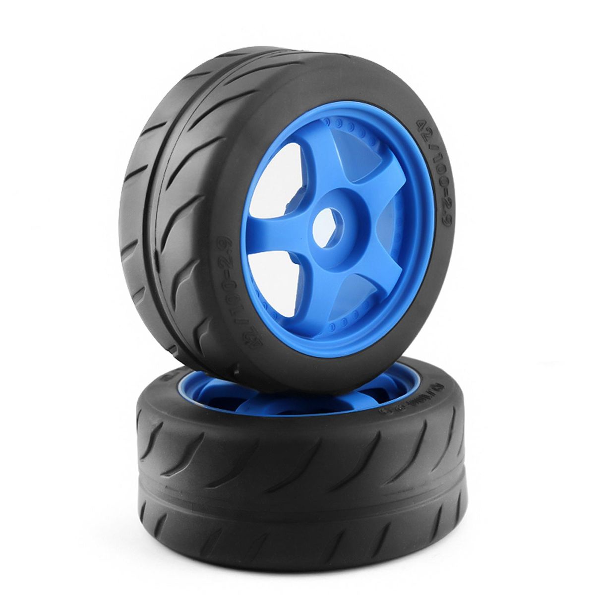 4pcs 5-Spoke 102*75*43mm Remote Control Off-Road Rally Car Tires 17mm Wheel Hex Replacement for Arrma 1/7 Infraction Limitless Felony Remote Control Car Wheel Upgrade Parts