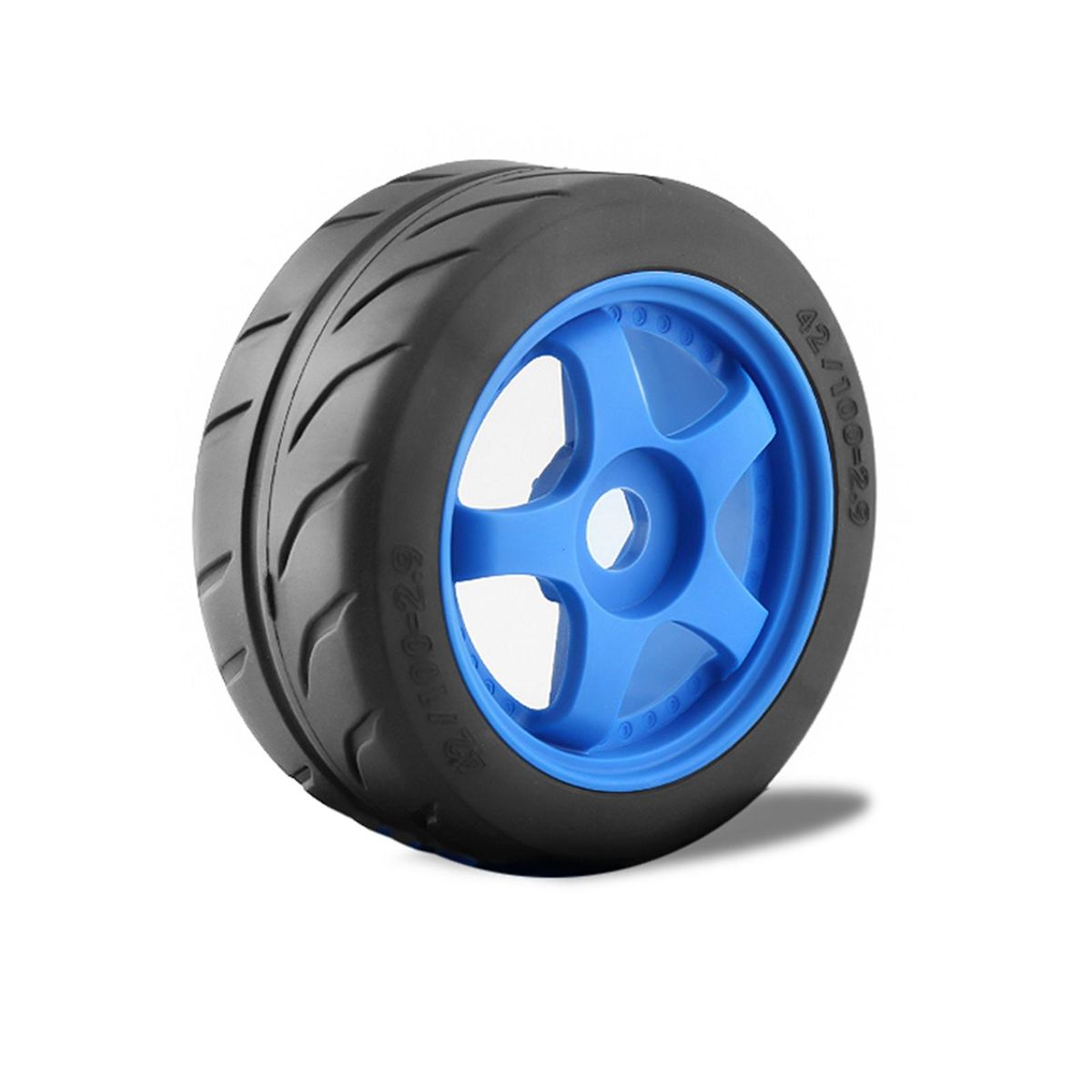 4pcs 5-Spoke 102*75*43mm Remote Control Off-Road Rally Car Tires 17mm Wheel Hex Replacement for Arrma 1/7 Infraction Limitless Felony Remote Control Car Wheel Upgrade Parts
