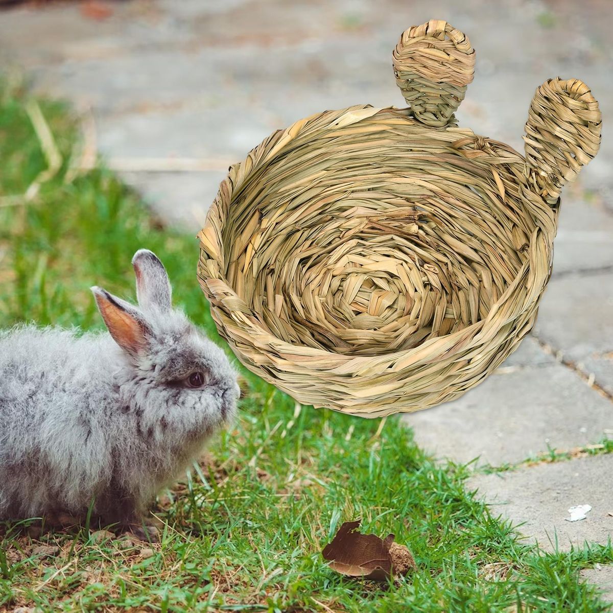 Rabbit Grass Bed Bunny Bedding Nest For Round Opening