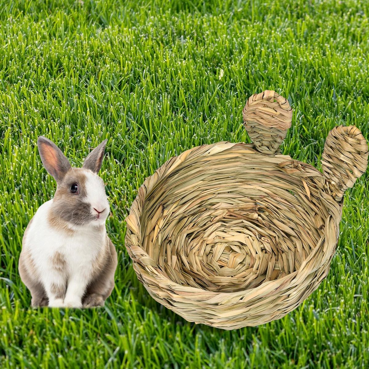 Rabbit Grass Bed Bunny Bedding Nest For Round Opening