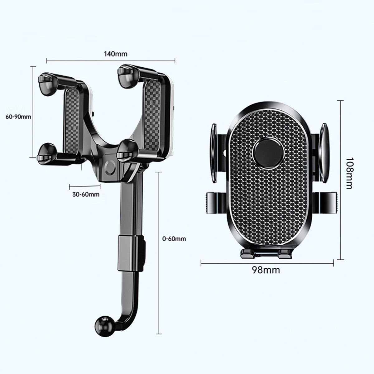 Car Rear View Mirror Mount Car Phone Holder Fit For Retractable