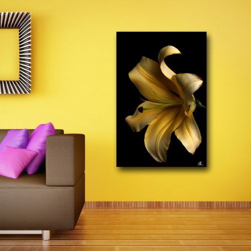 Framed Golden Rose Wall Art Canvas