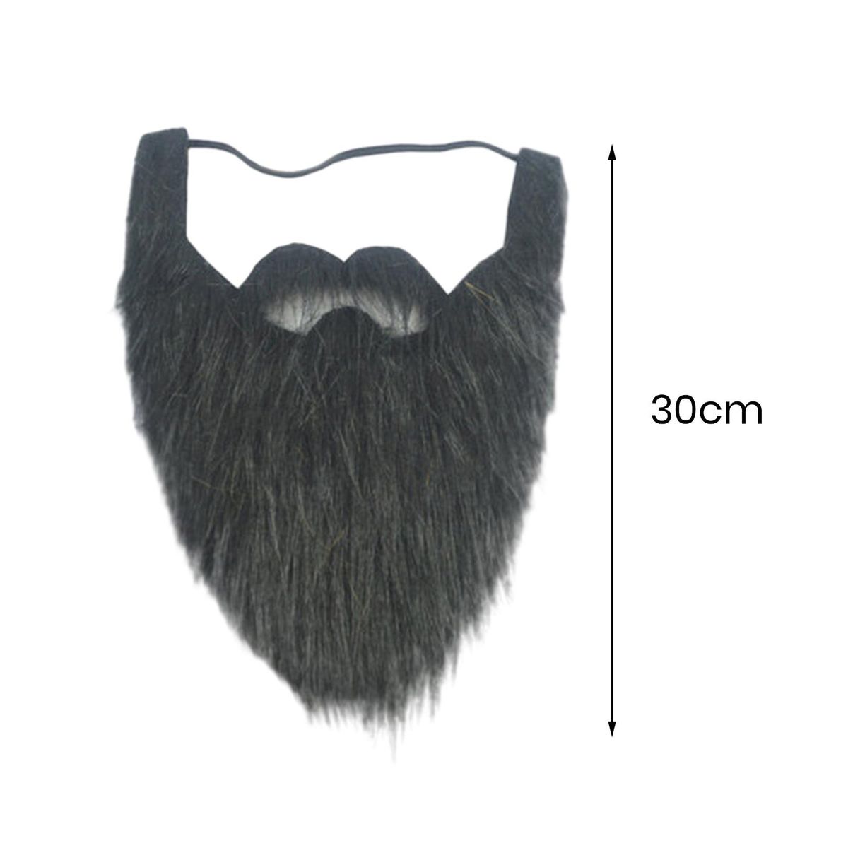 Role Play Fake Beard Mane Soft Reusable Santa Beard for Christmas Black