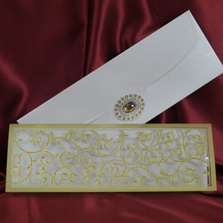 Aab Wedding Invitation Card - Gold - 1032 - Pack of 100