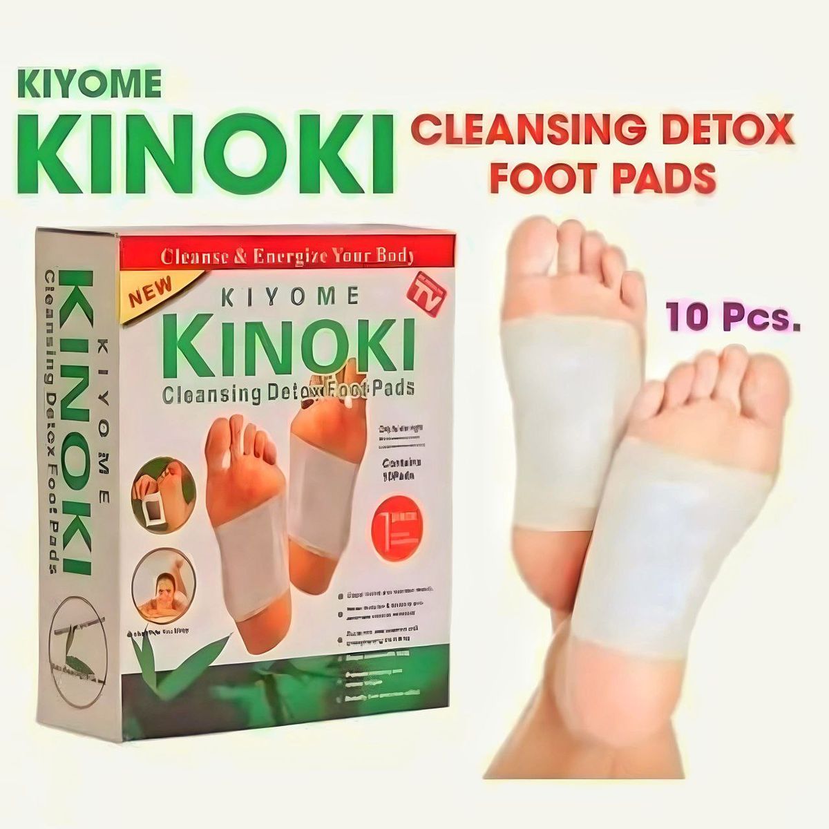 Purify And Cleanse Your Feet With Kinoki Cleansing Detox Foot Pads 2PACKS (20PICS)