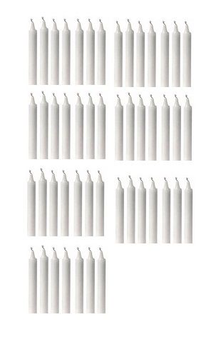 49 Pcs  Of WHITE CANDLE