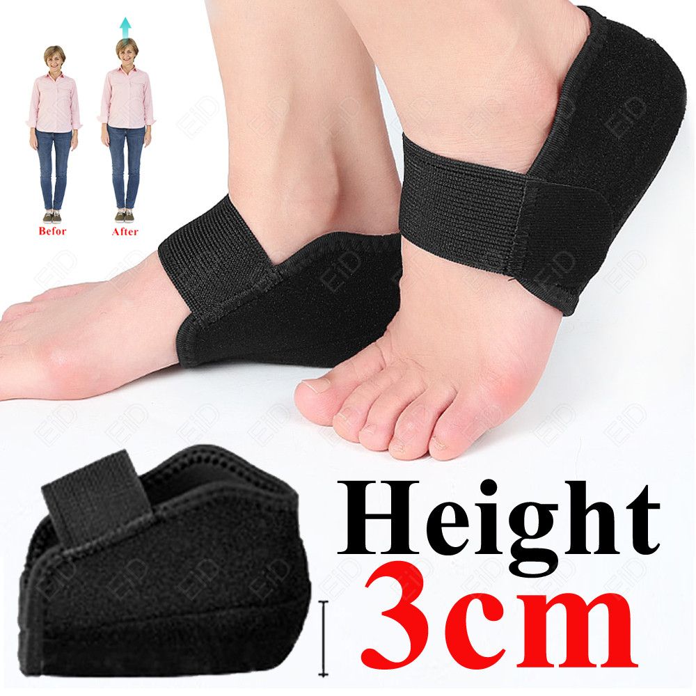 Invisible Height Increase Silicone Socks Heel Pad Orthopedic Arch Support Heel Cushion Soles Insole Foot UniHeight 3cm
