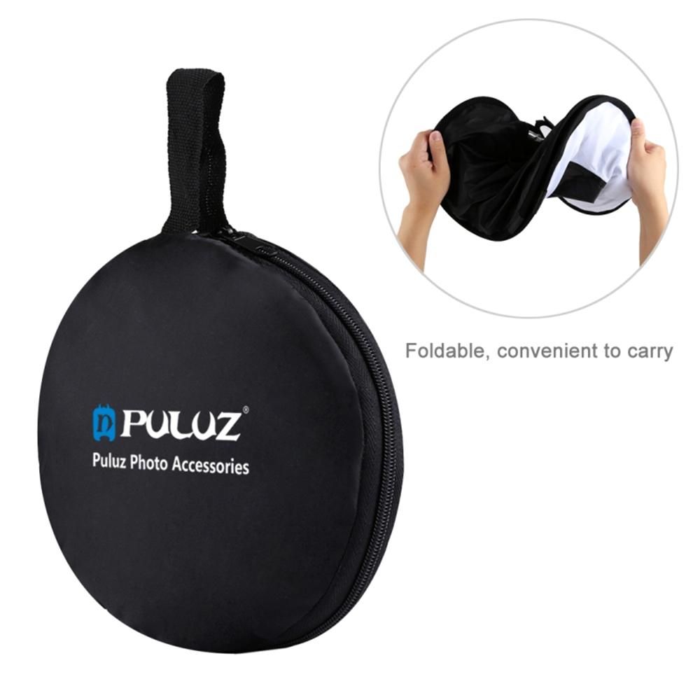 PULUZ 450mm Round Style Softbox Speedlight Flash Light Shoot Soft Box Foldable Soft Flash Light Diffuser for Photography