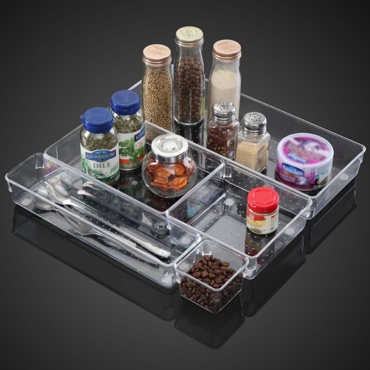 16PCS Drawer Organizer Box With Non-Slip Silicone Pads