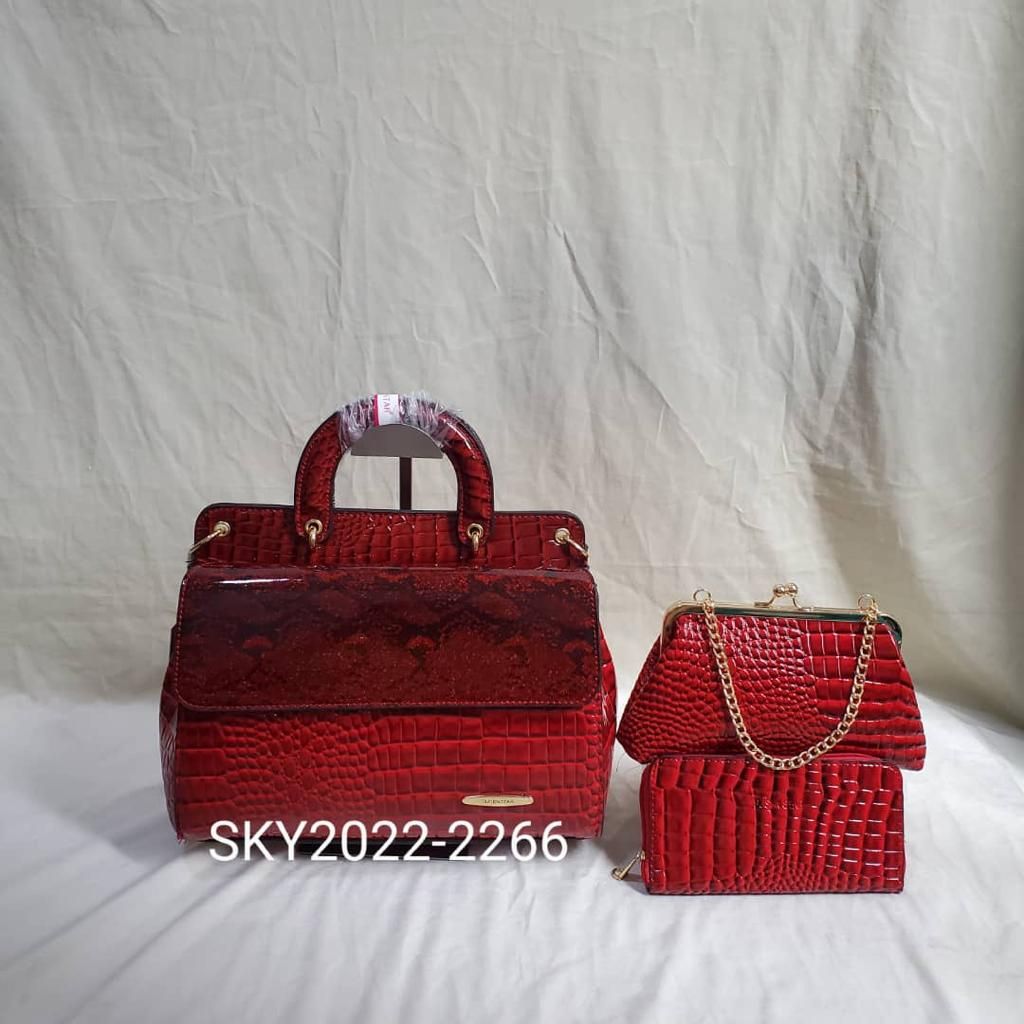 Red Luxurious Designer Handbag For Classic Women