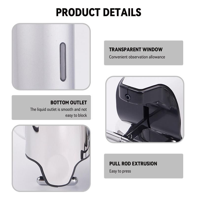 White 2 Chamber Wall Mounted Shower Soap Dispenser: 1000ml (