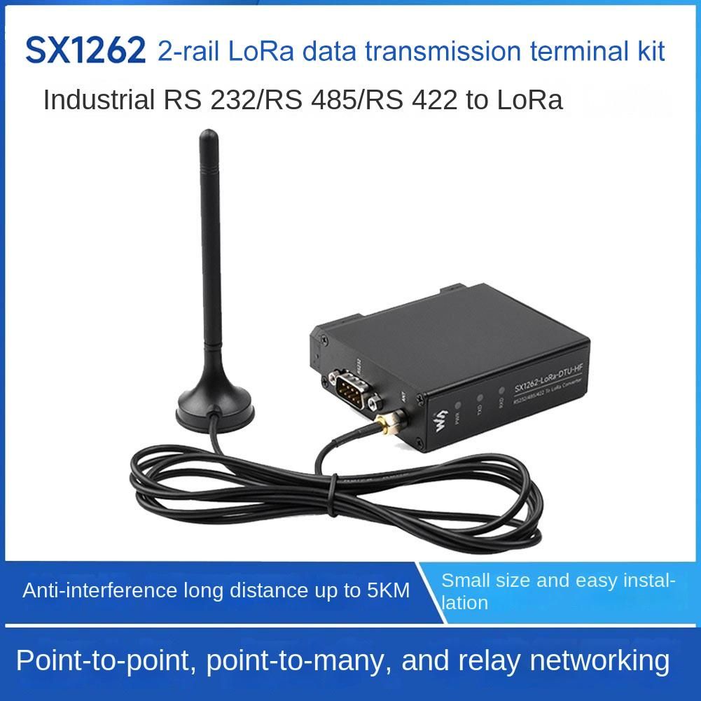 SX1262-LoRa-DTU-HF 850-930MHz Guide Rail LoRa Data Transmission Terminal DTU RS232RS485RS422 to LoRa for Sub GHz HF